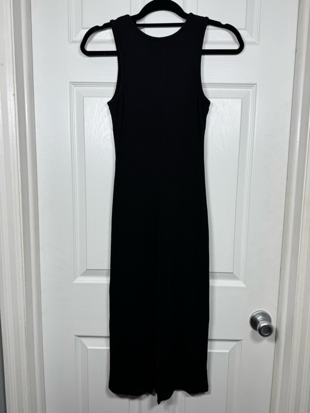 Marine Layer Ribbed Midi Dress Black Tank Minimalist Bodycon XS - Picture 5 of 6